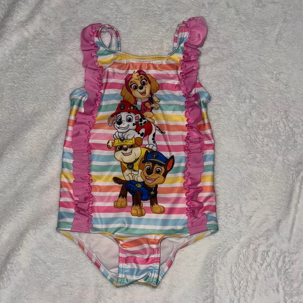 Paw Patrol Multicolor Striped Swimsuit
